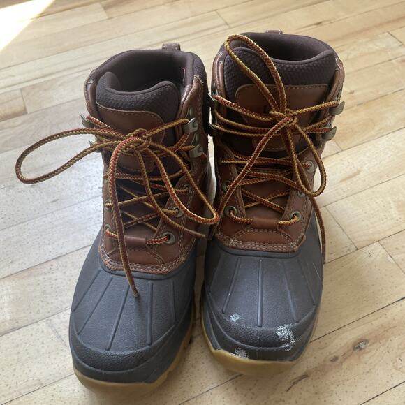 L.L Bean women’s Hiking Outdoor Leather Boots Brown Duck Boots 7.5 M - Picture 8 of 16